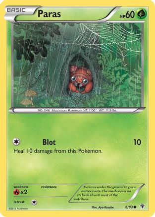 Paras (6/83) [XY: Generations] Reverse Holofoil