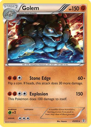 Golem (45/83) [XY: Generations] Reverse Holofoil