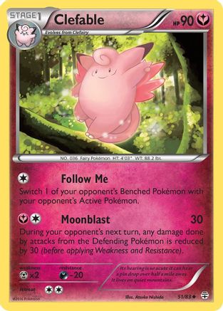 Clefable (51/83) [XY: Generations] Reverse Holofoil
