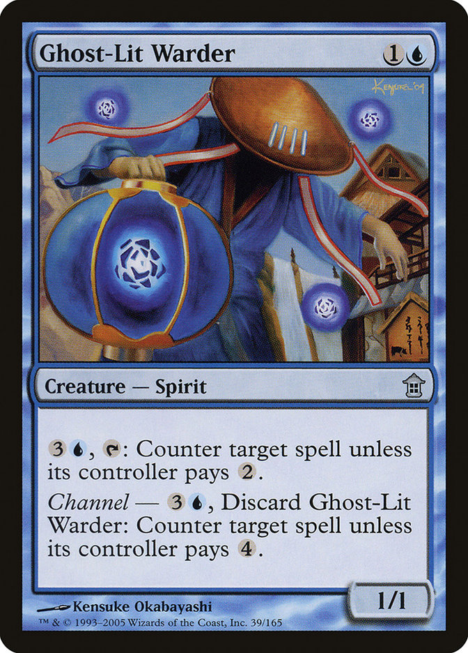 Ghost-Lit Warder [Saviors of Kamigawa] Foil