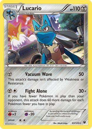 Lucario (63/124) [XY: Fates Collide] Reverse Holofoil