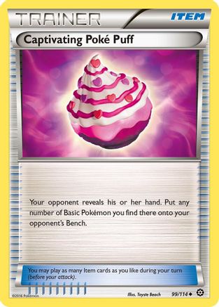 Captivating Poke Puff (99/114) [XY: Steam Siege] Reverse Holofoil