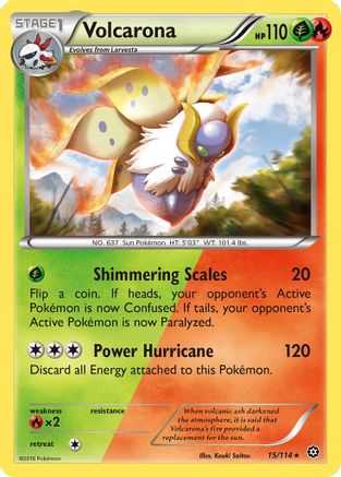 Volcarona (15/114) [XY: Steam Siege] Reverse Holofoil