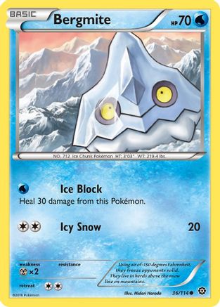 Bergmite (36/114) [XY: Steam Siege] Reverse Holofoil