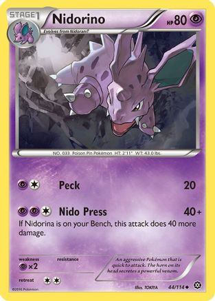 Nidorino (44/114) [XY: Steam Siege] Reverse Holofoil
