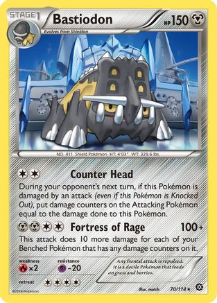 Bastiodon (70/114) [XY: Steam Siege] Reverse Holofoil