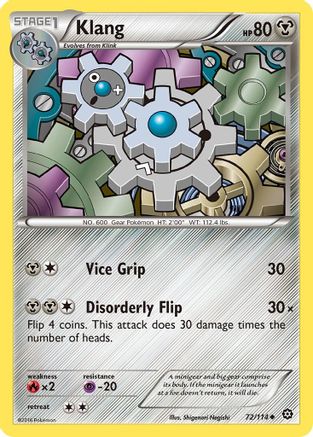 Klang (72/114) [XY: Steam Siege] Reverse Holofoil