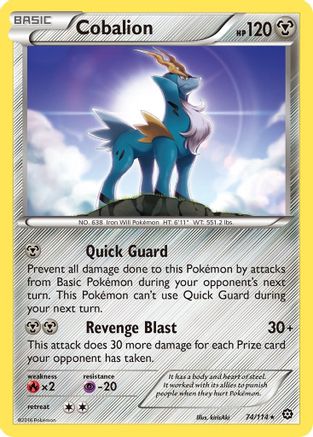 Cobalion (74/114) [XY: Steam Siege] Reverse Holofoil