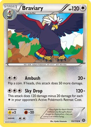 Braviary (93/114) [XY: Steam Siege] Reverse Holofoil