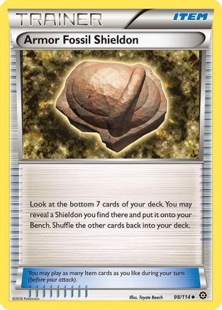 Armor Fossil Shieldon (98/114) [XY: Steam Siege] Reverse Holofoil