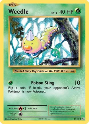 Weedle (5/108) [XY: Evolutions] Reverse Holofoil