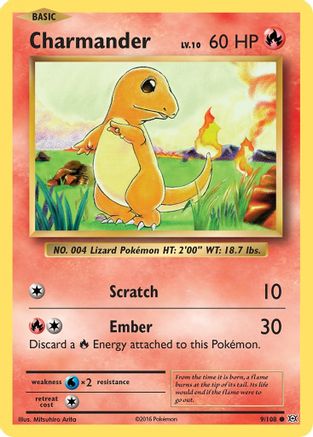 Charmander (9/108) [XY: Evolutions] Reverse Holofoil