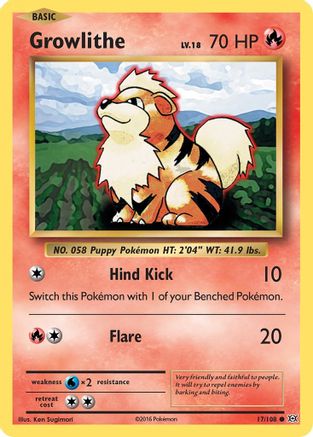Growlithe (17/108) [XY: Evolutions] Reverse Holofoil