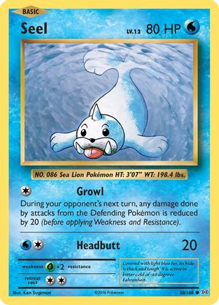 Seel (28/108) [XY: Evolutions] Reverse Holofoil