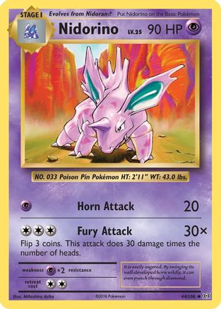 Nidorino (44/108) [XY: Evolutions] Reverse Holofoil