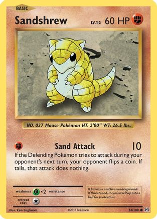 Sandshrew (54/108) [XY: Evolutions] Reverse Holofoil