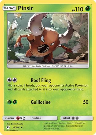 Pinsir (6/149) [Sun & Moon: Base Set] Reverse Holofoil