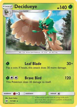 Decidueye (11/149) [Sun & Moon: Base Set] Reverse Holofoil