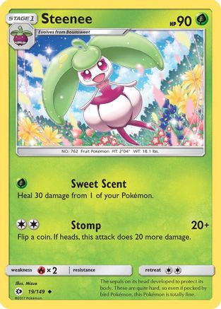 Steenee (19/149) [Sun & Moon: Base Set] Reverse Holofoil
