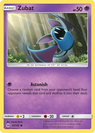 Zubat (54/149) [Sun & Moon: Base Set] Reverse Holofoil