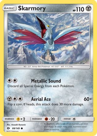 Skarmory (88/149) [Sun & Moon: Base Set] Reverse Holofoil
