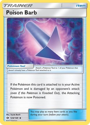 Poison Barb (124/149) [Sun & Moon: Base Set] Reverse Holofoil