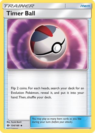 Timer Ball (134/149) [Sun & Moon: Base Set] Reverse Holofoil
