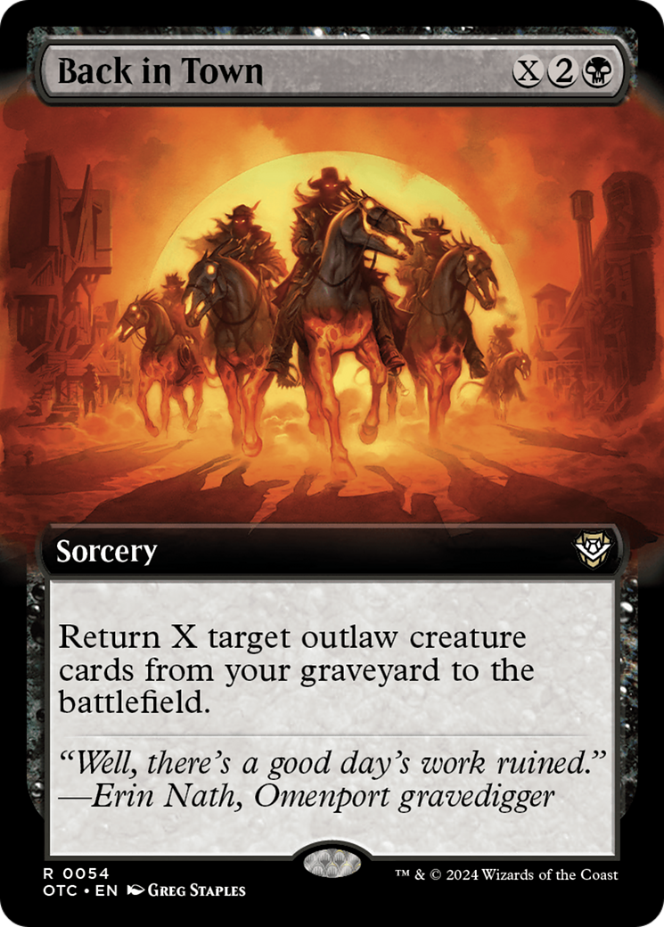 Back in Town (Extended Art) [Outlaws of Thunder Junction Commander] Foil