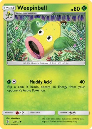 Weepinbell (2/145) [Sun & Moon: Guardians Rising] Reverse Holofoil