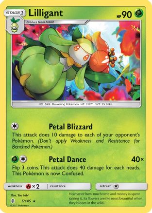 Lilligant (5/145) [Sun & Moon: Guardians Rising] Reverse Holofoil