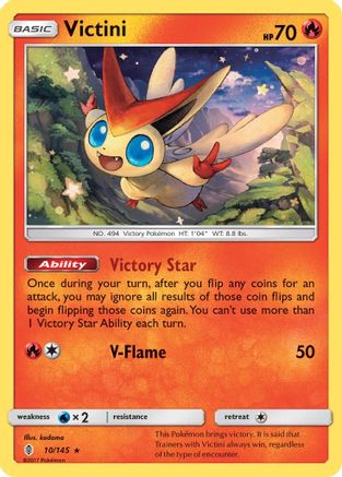 Victini (10/145) [Sun & Moon: Guardians Rising] Reverse Holofoil