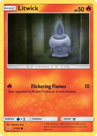Litwick (11/145) [Sun & Moon: Guardians Rising] Reverse Holofoil