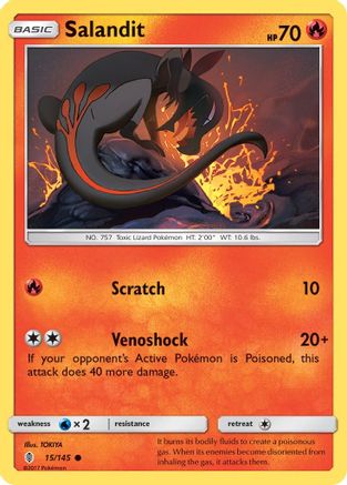Salandit (15/145) [Sun & Moon: Guardians Rising] Reverse Holofoil