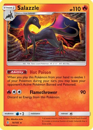 Salazzle (16/145) [Sun & Moon: Guardians Rising] Reverse Holofoil