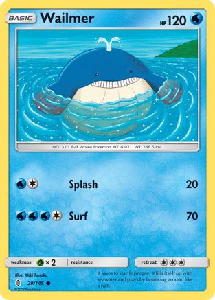 Wailmer (29/145) [Sun & Moon: Guardians Rising] Reverse Holofoil