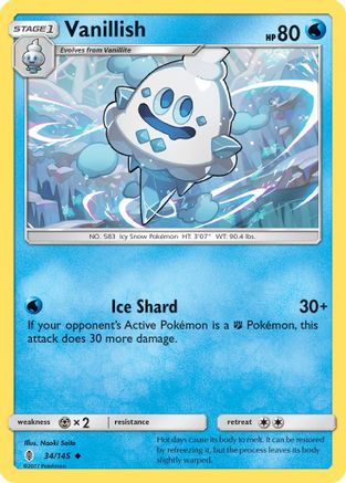 Vanillish (34/145) [Sun & Moon: Guardians Rising] Reverse Holofoil