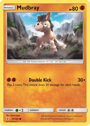Mudbray (75/145) [Sun & Moon: Guardians Rising] Reverse Holofoil