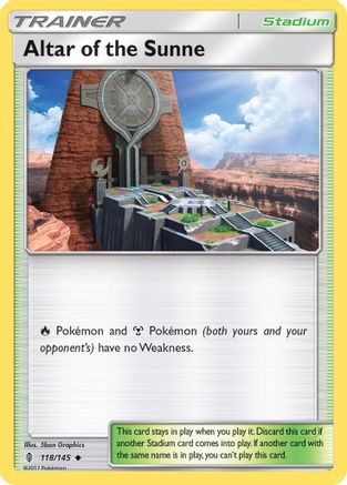 Altar of the Sunne (118/145) [Sun & Moon: Guardians Rising] Reverse Holofoil