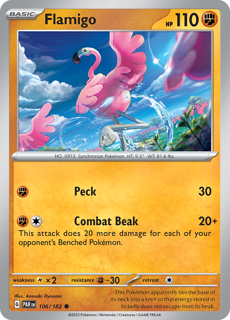 Flamigo (106/182) [Scarlet & Violet: Paradox Rift] Reverse Holofoil