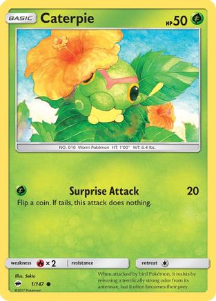 Caterpie (1/147) [Sun & Moon: Burning Shadows] Reverse Holofoil