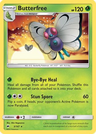 Butterfree (3/147) [Sun & Moon: Burning Shadows] Reverse Holofoil
