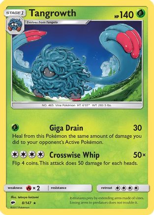 Tangrowth (8/147) [Sun & Moon: Burning Shadows] Reverse Holofoil