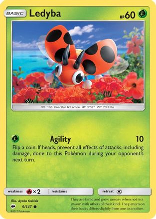 Ledyba (9/147) [Sun & Moon: Burning Shadows] Reverse Holofoil