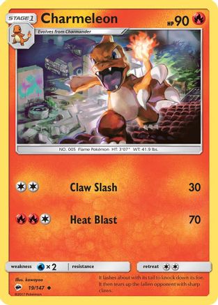 Charmeleon (19/147) [Sun & Moon: Burning Shadows] Reverse Holofoil