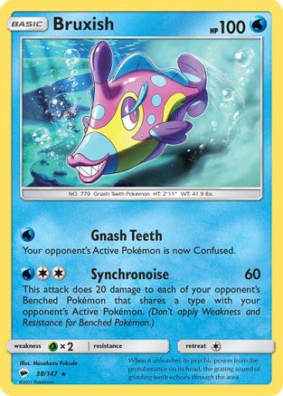 Bruxish (38/147) [Sun & Moon: Burning Shadows] Reverse Holofoil