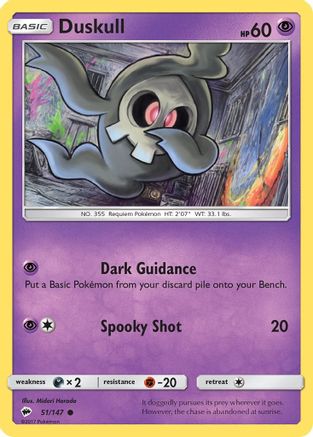 Duskull (51/147) [Sun & Moon: Burning Shadows] Reverse Holofoil