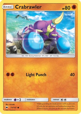 Crabrawler (73/147) [Sun & Moon: Burning Shadows] Reverse Holofoil