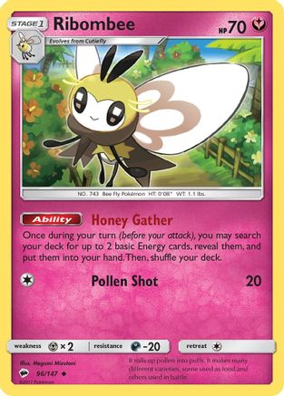 Ribombee (96/147) [Sun & Moon: Burning Shadows] Reverse Holofoil