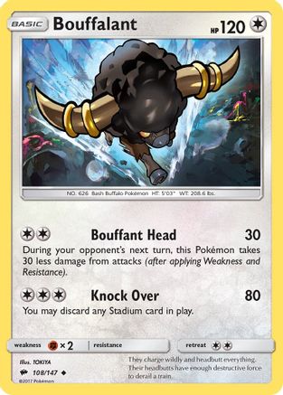 Bouffalant (108/147) [Sun & Moon: Burning Shadows] Reverse Holofoil