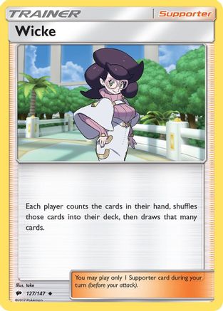 Wicke (127/147) [Sun & Moon: Burning Shadows] Reverse Holofoil